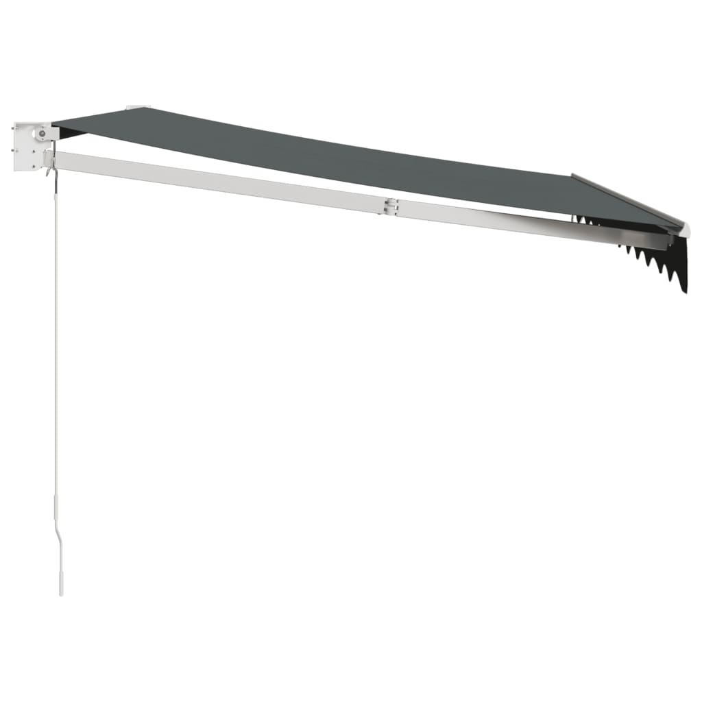 Auvent rétractable anthracite 3x2,5 m tissu et aluminium