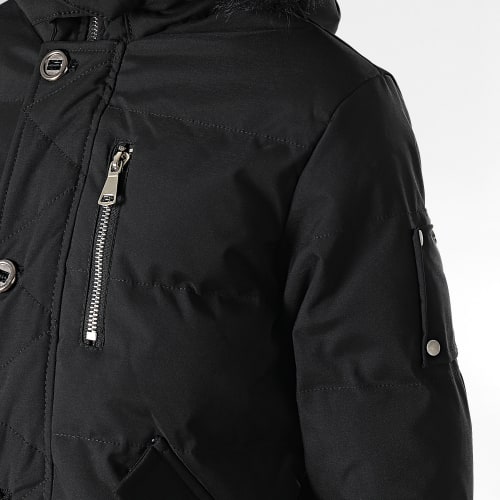 Parka Capuche Fourrure Enfant FD898 Noir