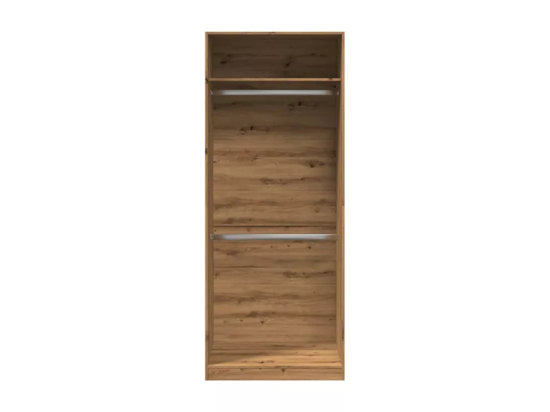 Garde-robe chêne artisanal 80x50x200 cm bois d'ingénierie