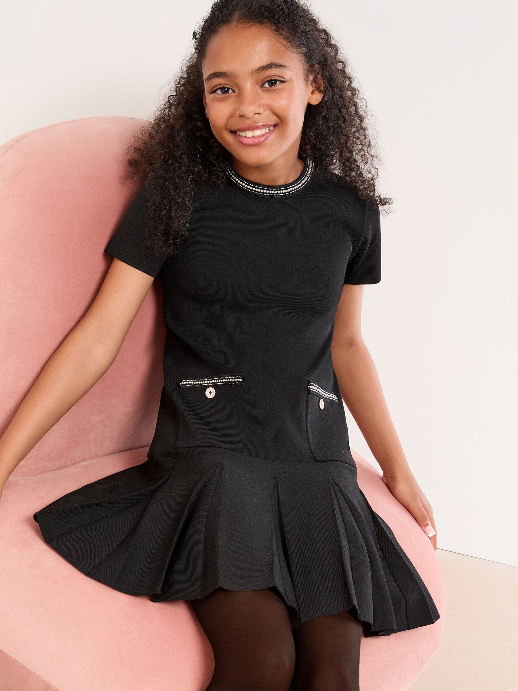 Lipsy gebreide jurk met verlaagde taille (5-16jr)
