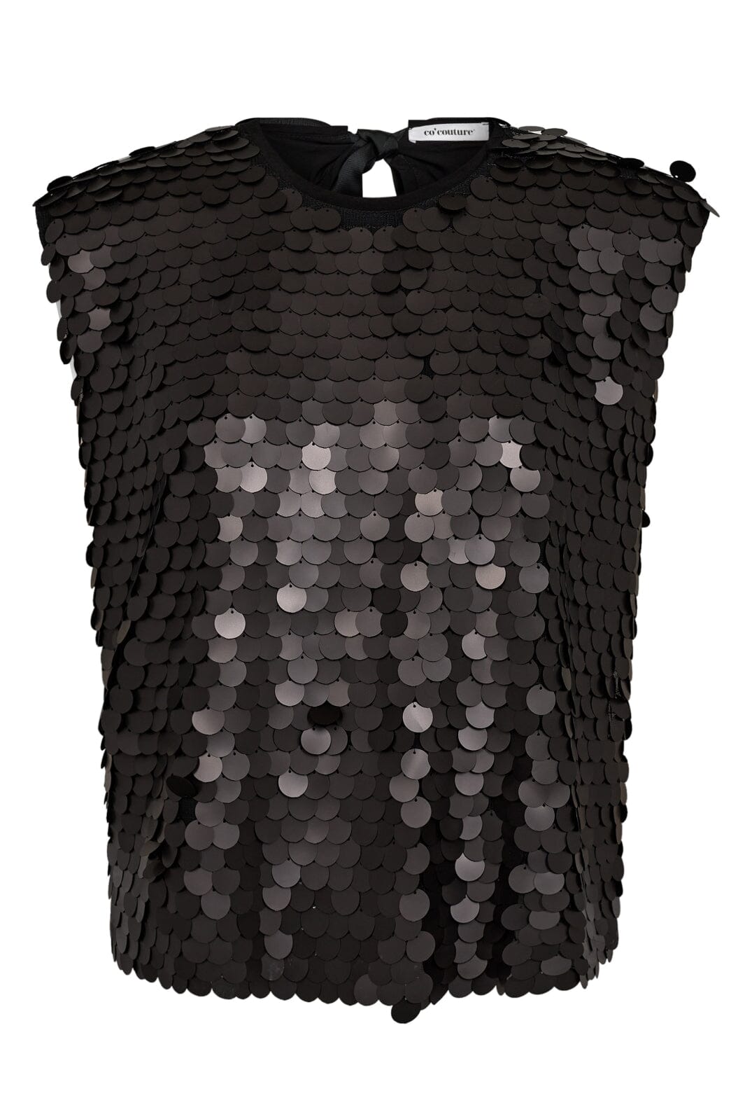 Co´Couture Maxicc Sequin Bow Top 35677 96 black