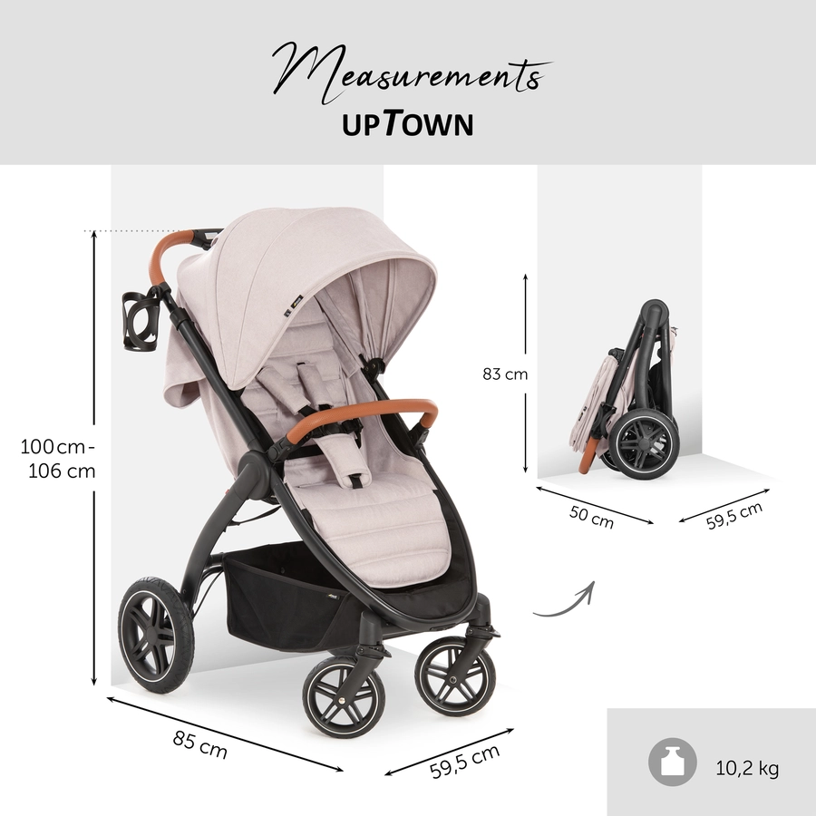 hauck Buggy Uptown Melange Beige