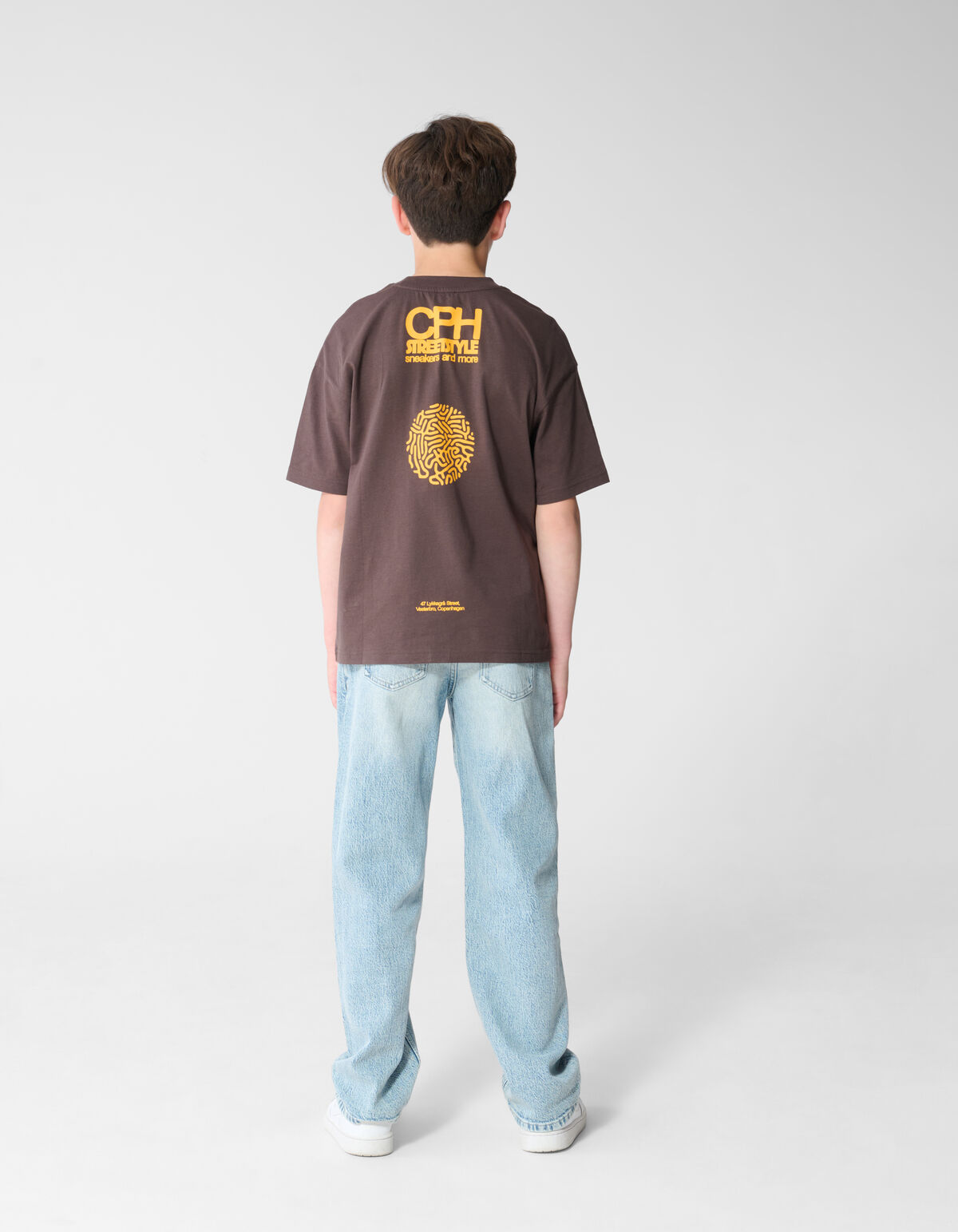 Copenhagen Artwork T-shirt Donkerbruin