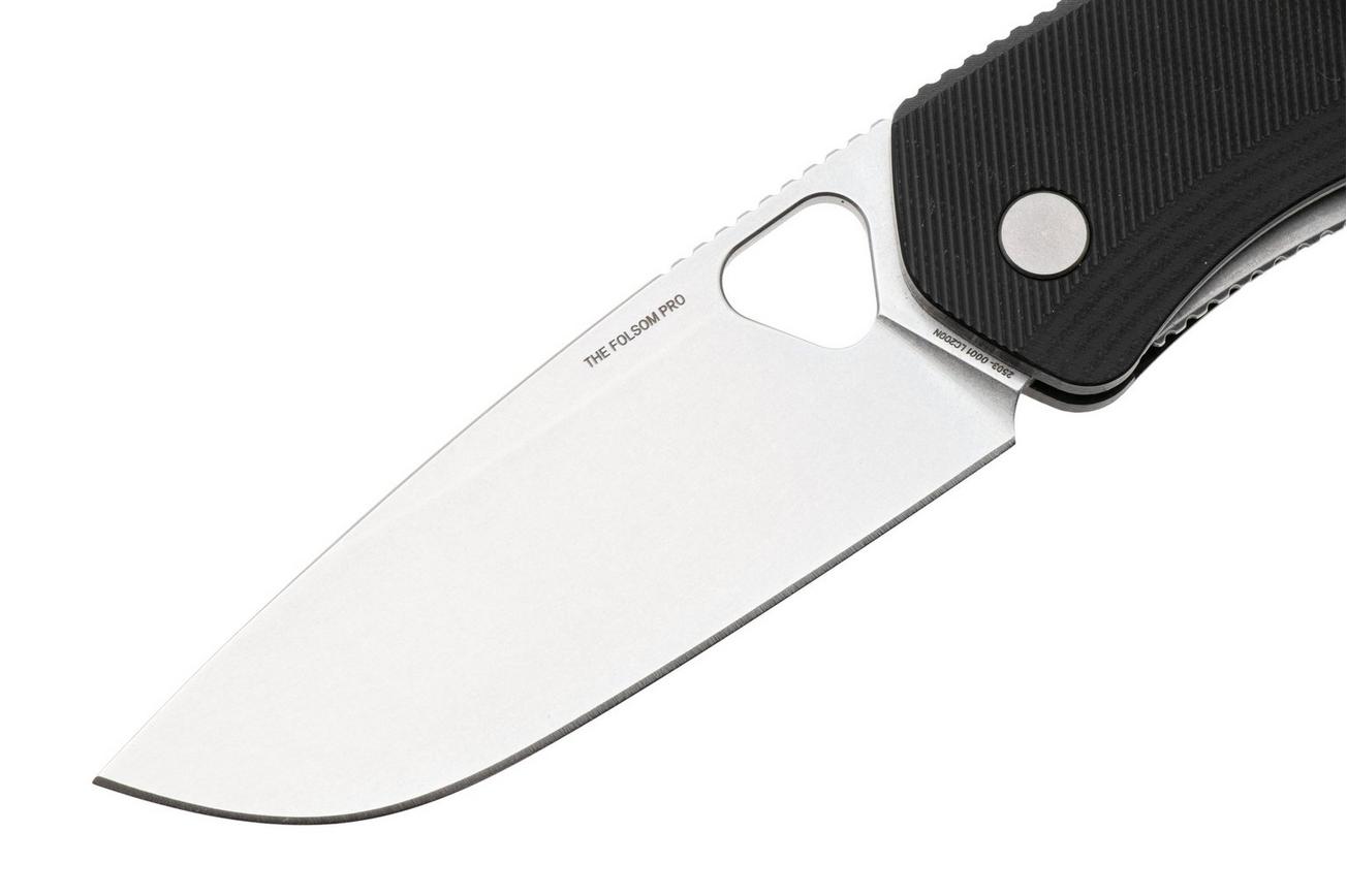 The James Brand The Folsom Pro KN129114-00, LC200N Stonewash, Black G10, zakmes