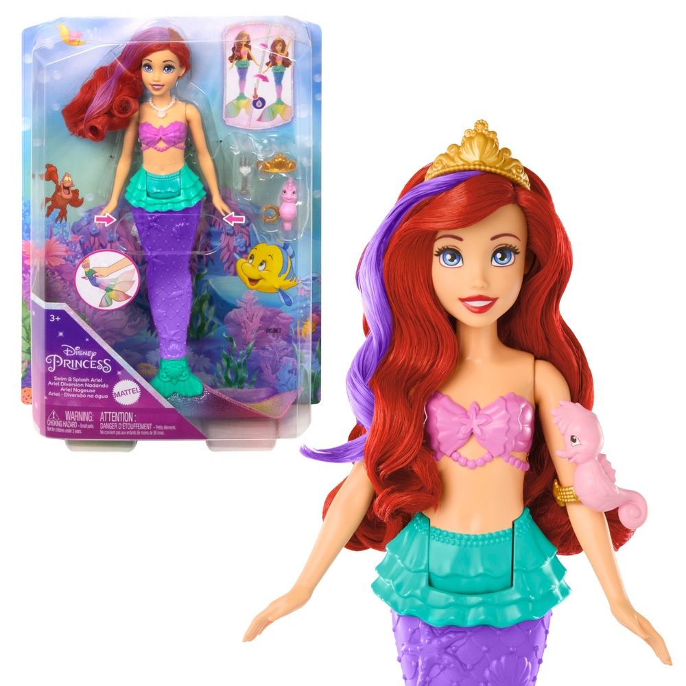 Prinzessin Schwimm- und Plansch-Arielle Meerjungfrauenpuppe