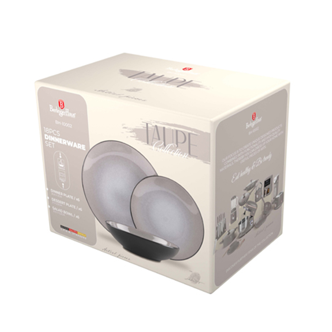 Berlinger Haus 18-teiliges Teller-Set taupe