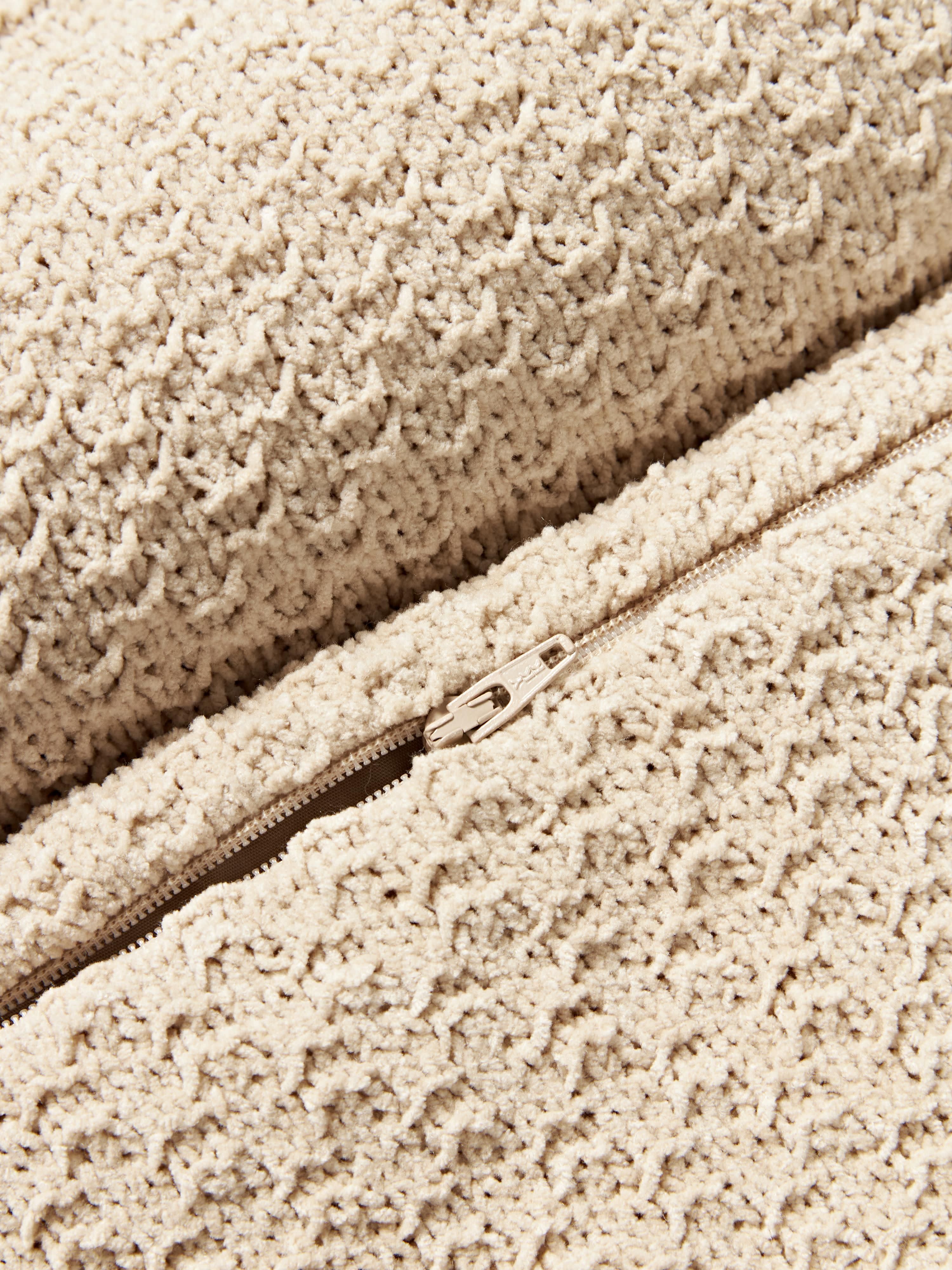 Zacht gebreide chenille kussenhoes Everly