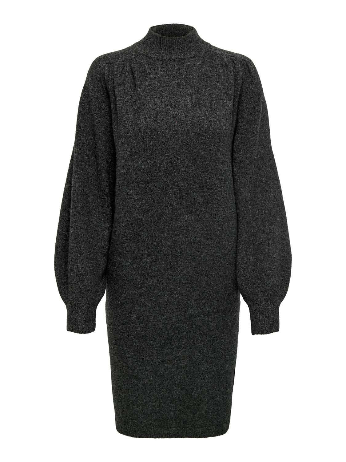 ONLEMILIA Langes Kleid Dark Grey Melange