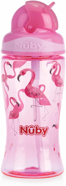 Nuby Tritan Flip It Beker Roze 360ml