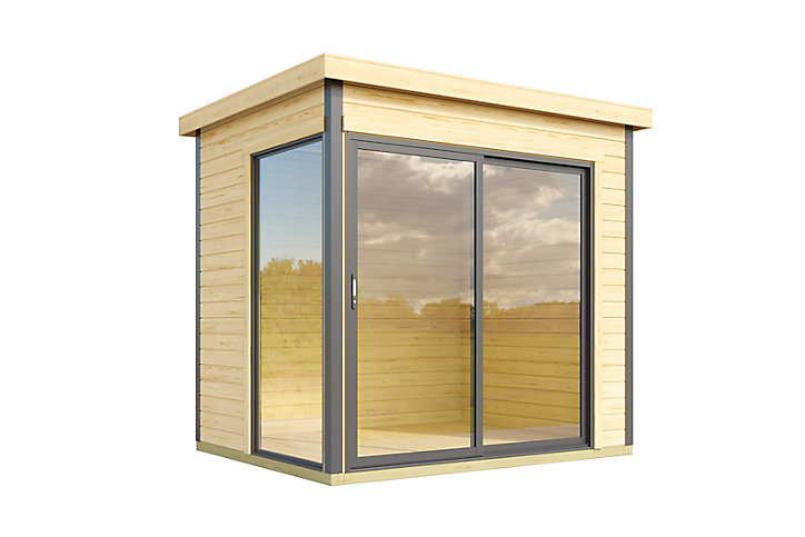 Abri de jardin + plancher Domeo Mini Plus en bois coloris naturel ép.44 mm surface extérieure 5 m²