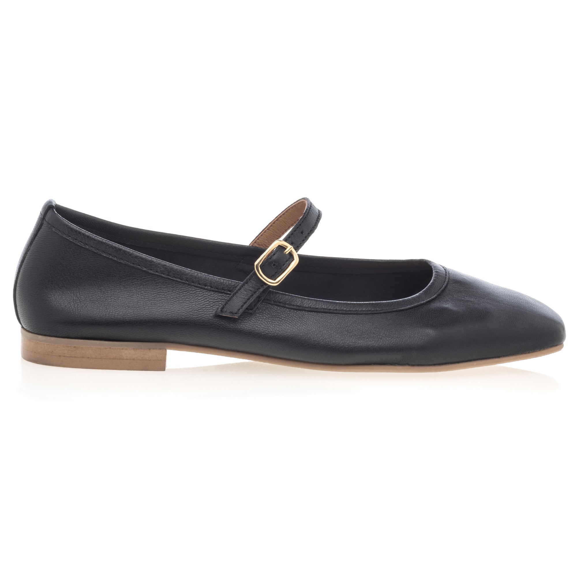 Ballerines Femme en cuir noir