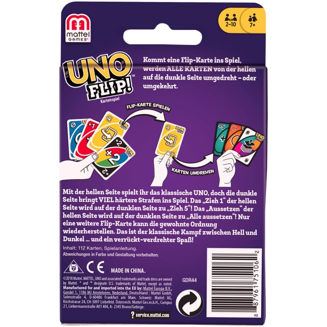 UNO Flip! - klassisches UNO in Kombination mit einer neuen Variante