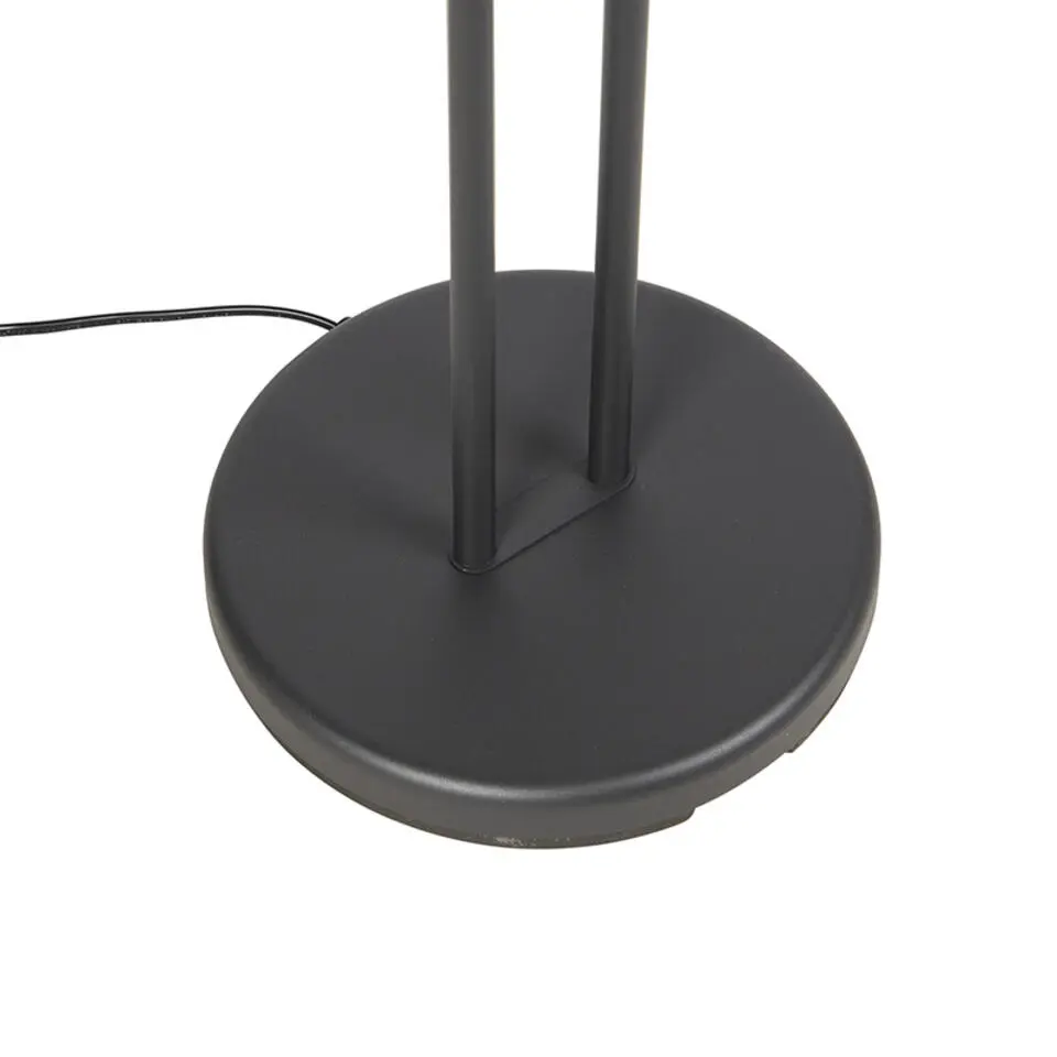 Qazqa vloerlampen diva zwart geïntegreerde led