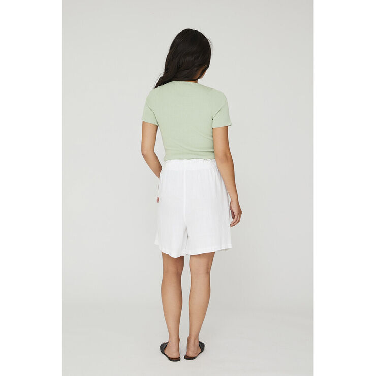 A-VIEW Rib knit short sleeve top Mint