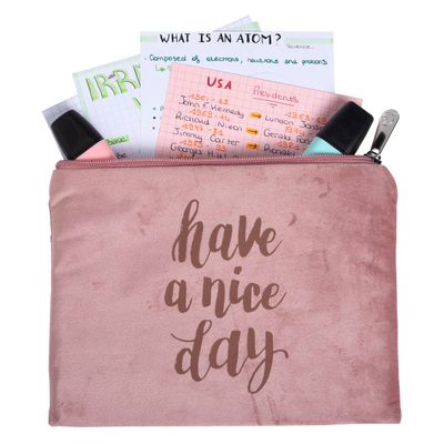 Trousse plate Ellipse - 1 compartiment - disponible dans différentes couleurs - Exacompta