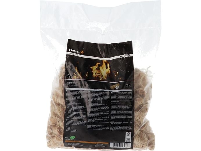 Flaman Grillanzünder Firesticks 2 kg Holzwolle