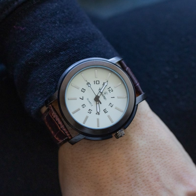 Montre Homme CHTIME bracelet Cuir Marron