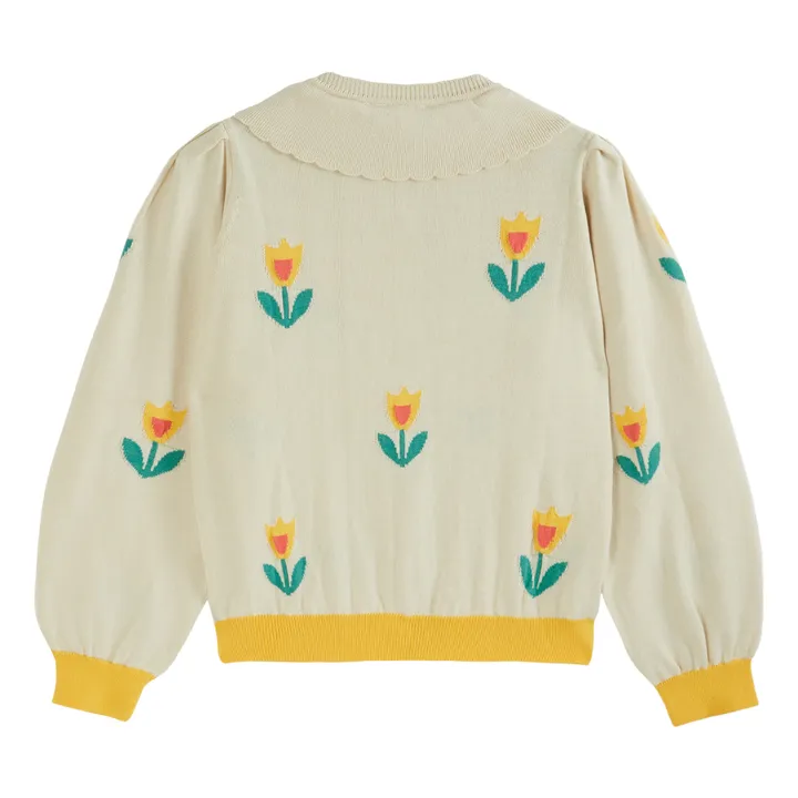 Emile et Ida Gilet Zalipe Tulipe Coton Bio - Collection Femme | Ecru