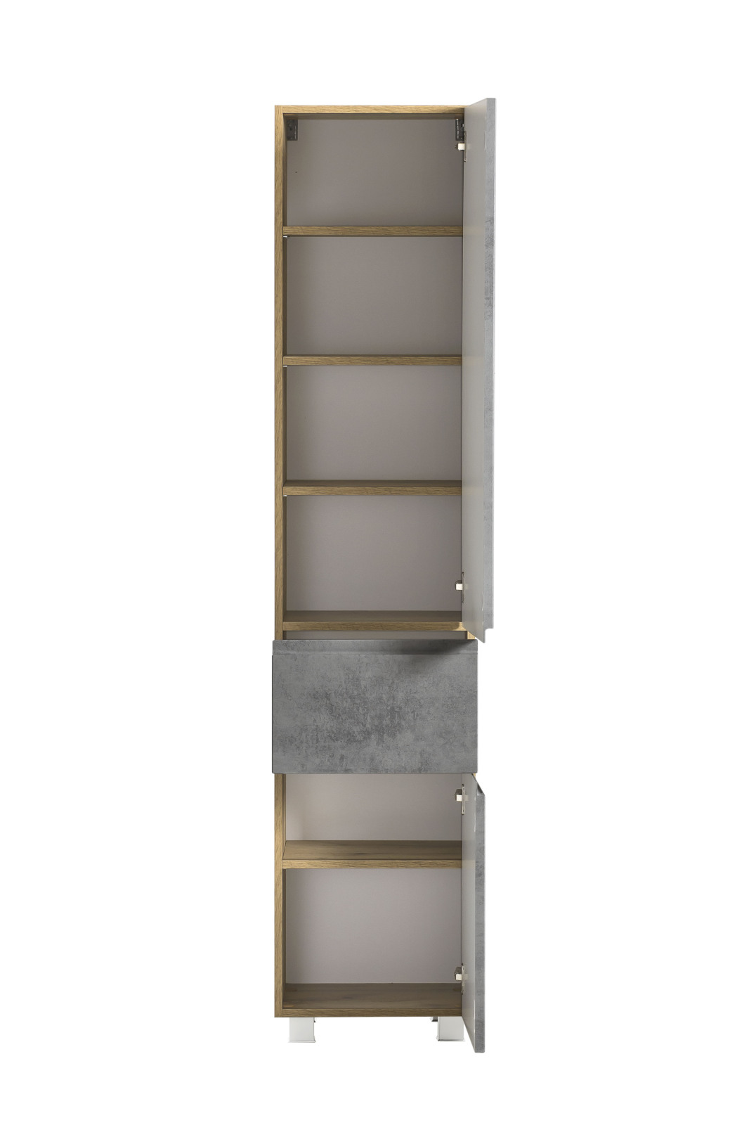 Seitenschrank - Wotaneiche - Oxid Beton - 40 cm