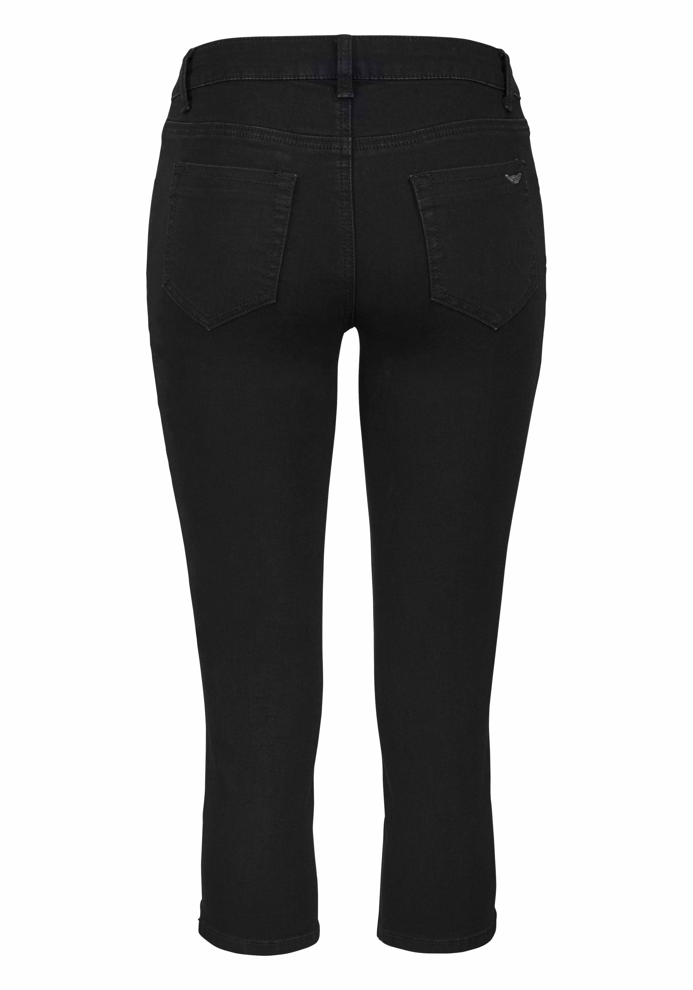 Arizona Caprijeans »Ultra-Stretch«, extra-enger Schnitt,  modischer Beinabschluss mit Schlitz