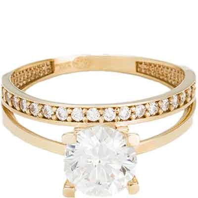 Bague Majestueuse - Or jaune 375/1000 & zirconium