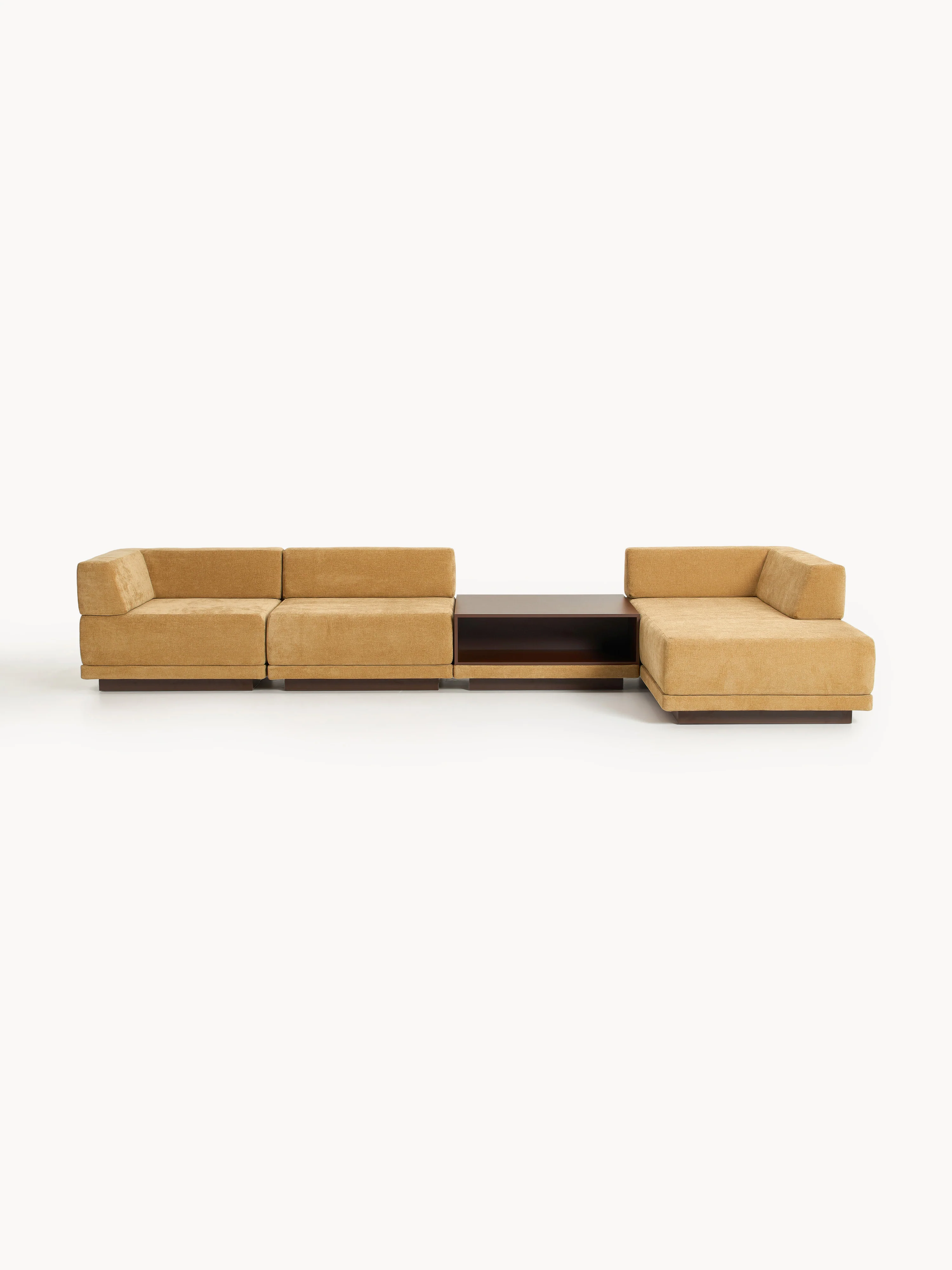 Modulaire hoekbank Colin (4-zits) met salontafel