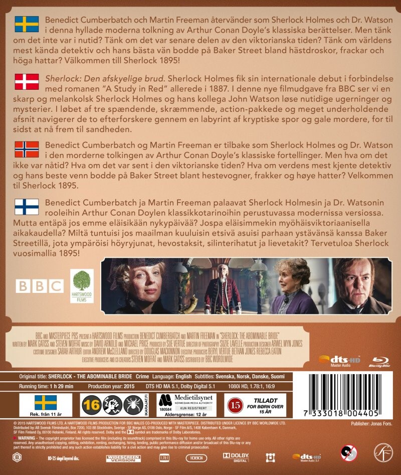 Sherlock Holmes - The Abominable Bride / Den Afskyelige Brud - Bbc - Blu-Ray