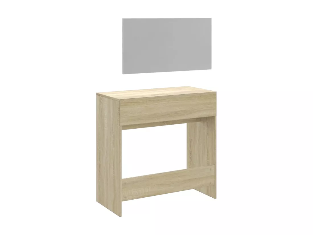 Coiffeuse avec miroir chêne sonoma 80x39x80 cm