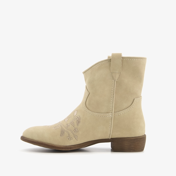 Blue Box lage dames western laarzen beige