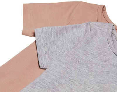 Luca & Lola Malena Topp 2-pack, Grey Melange/Adobe Rose