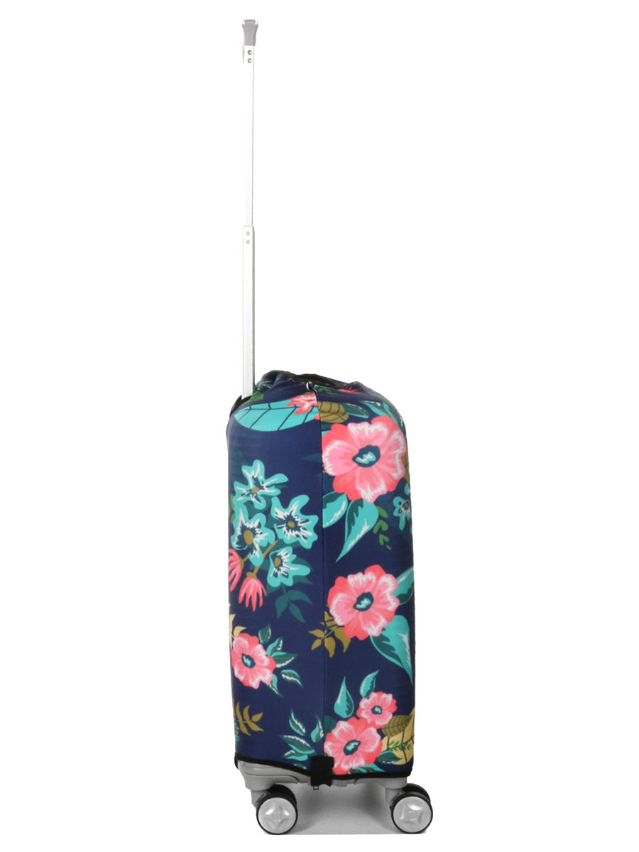Housse de valise Periea Dark Blue with Flowers S