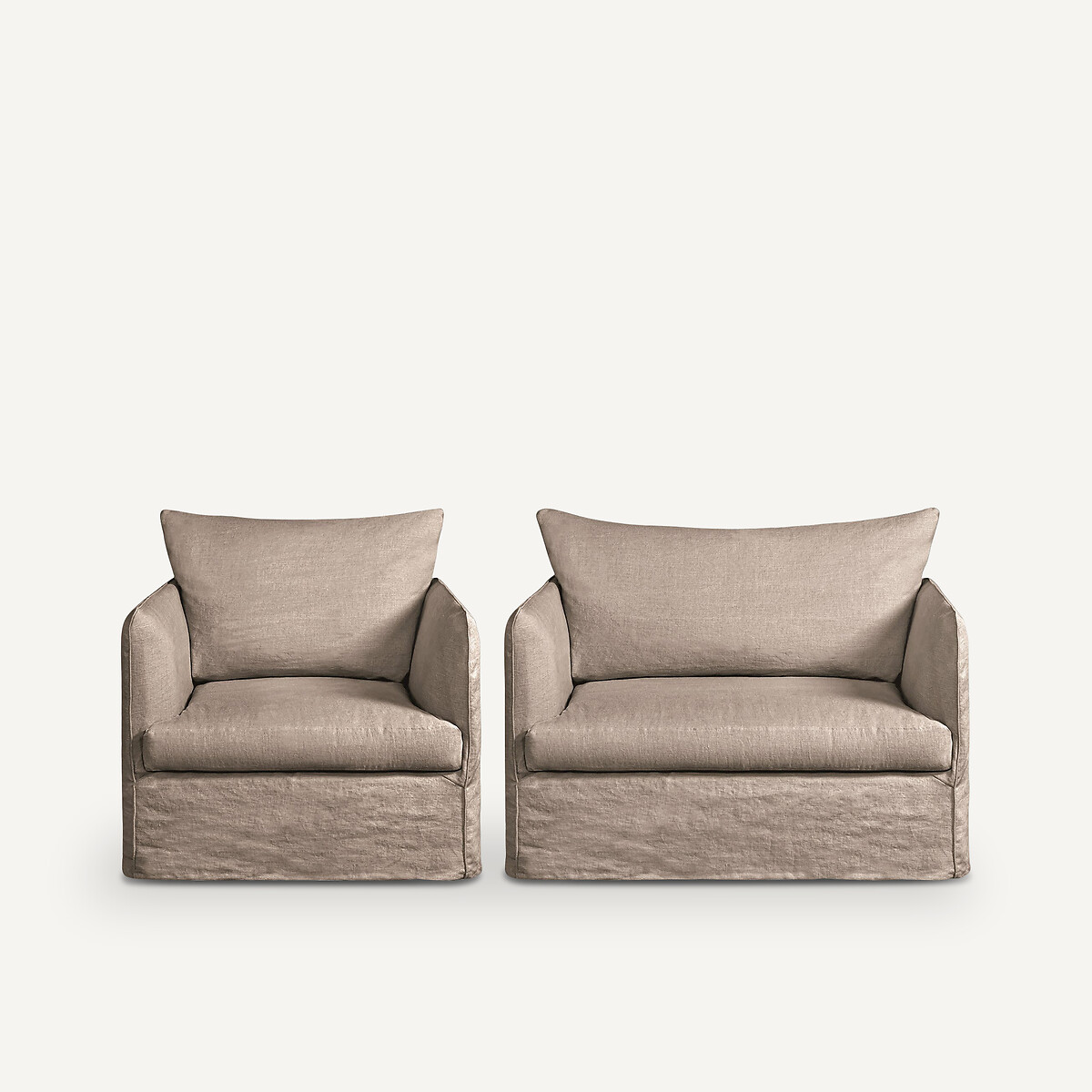 AM.PM<br>Poltrona XL em linho amassado, Neo Chiquito
