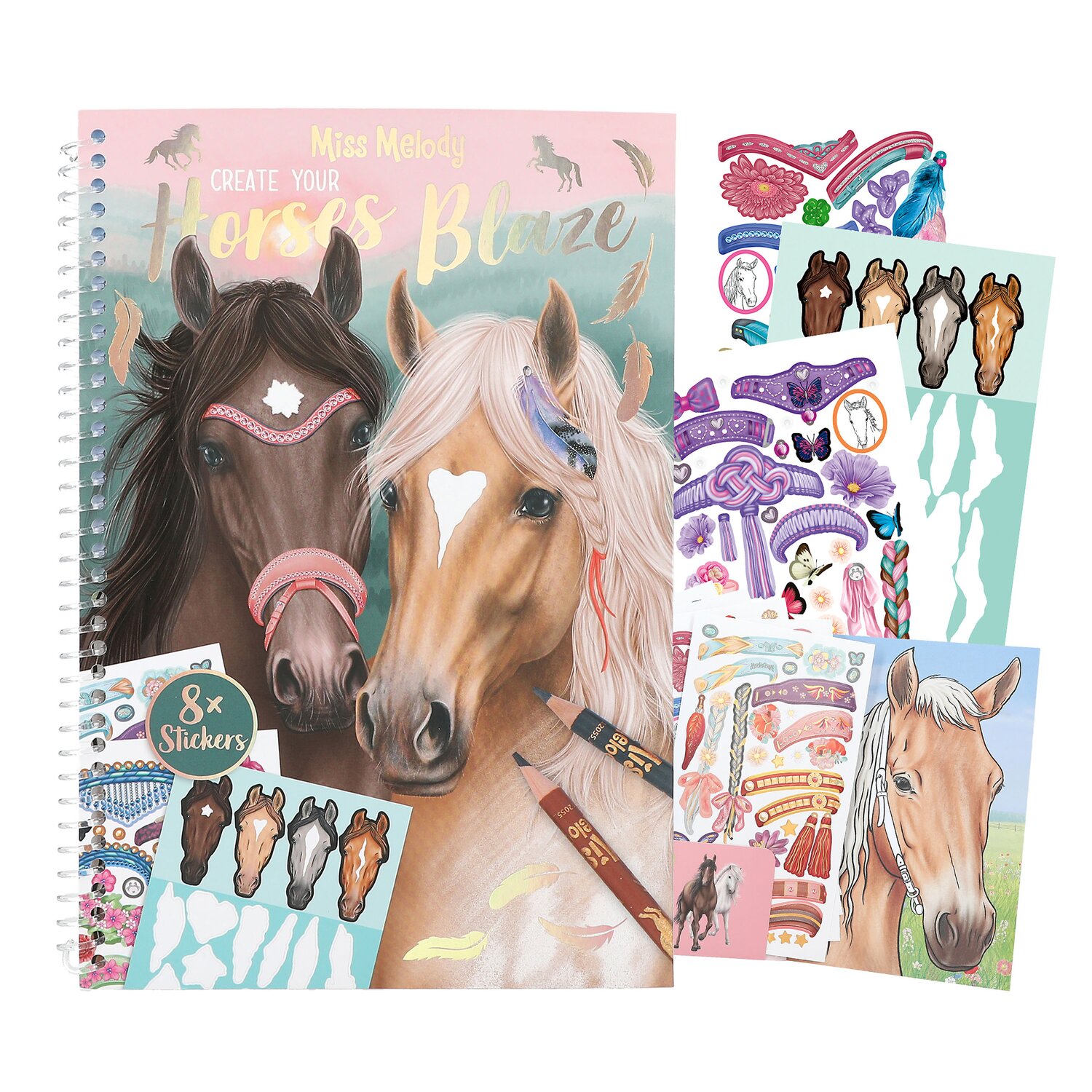 Miss Melody Kreativ-Buch Create your Horses Blaze