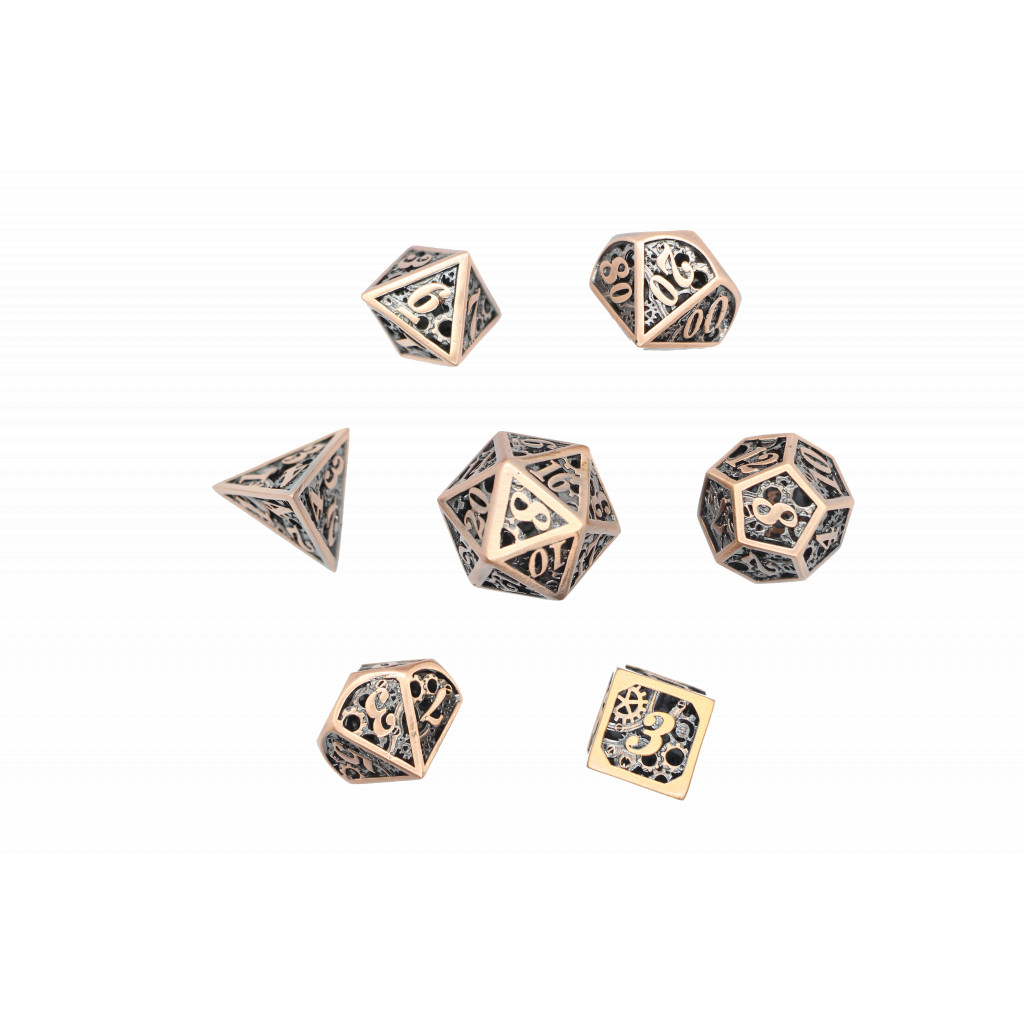 Set de dés JDR en metal Hollow Machine