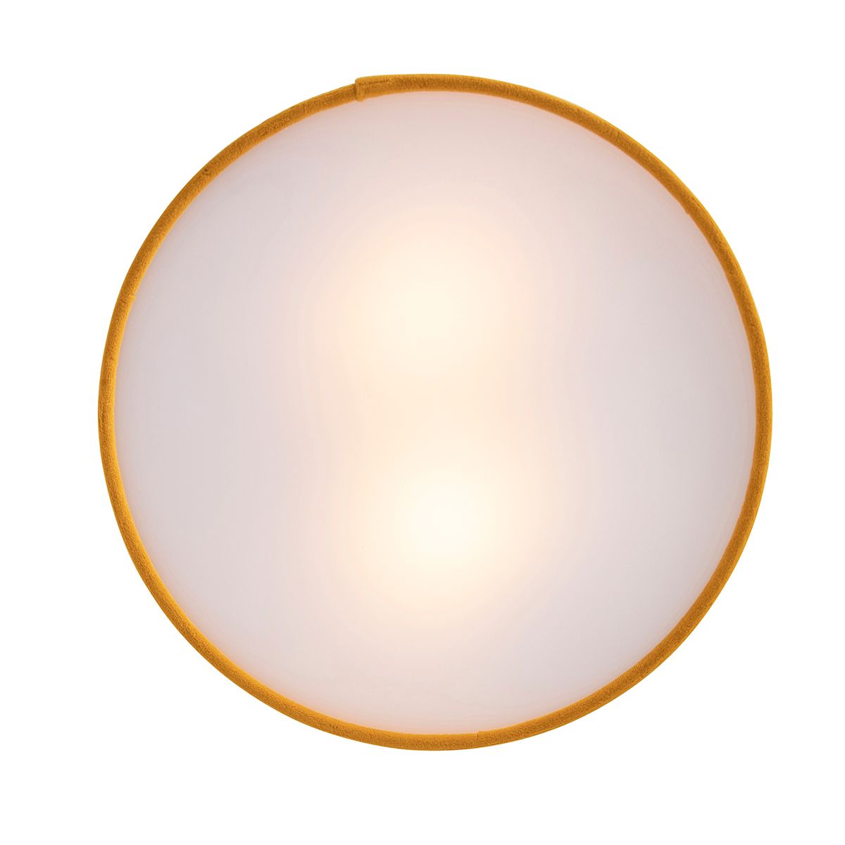 Moderne plafondlamp oker 30 cm met gouden binnenkant - Drum