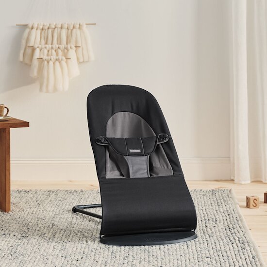 Transat Balance Soft   Tissé Noir/Gris foncé        de               BabyBjörn