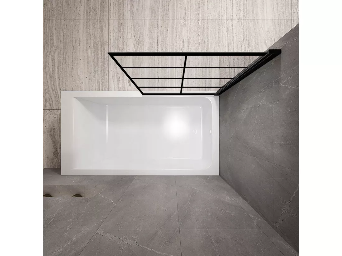 Pare-Baignoire Rea Lagos-1 80 Black