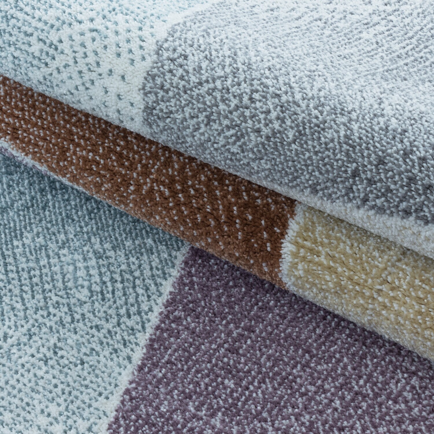 Wunderschöne Kurzflor Teppich, Moderner Designer Teppich rechteckig, Höhe 11 mm