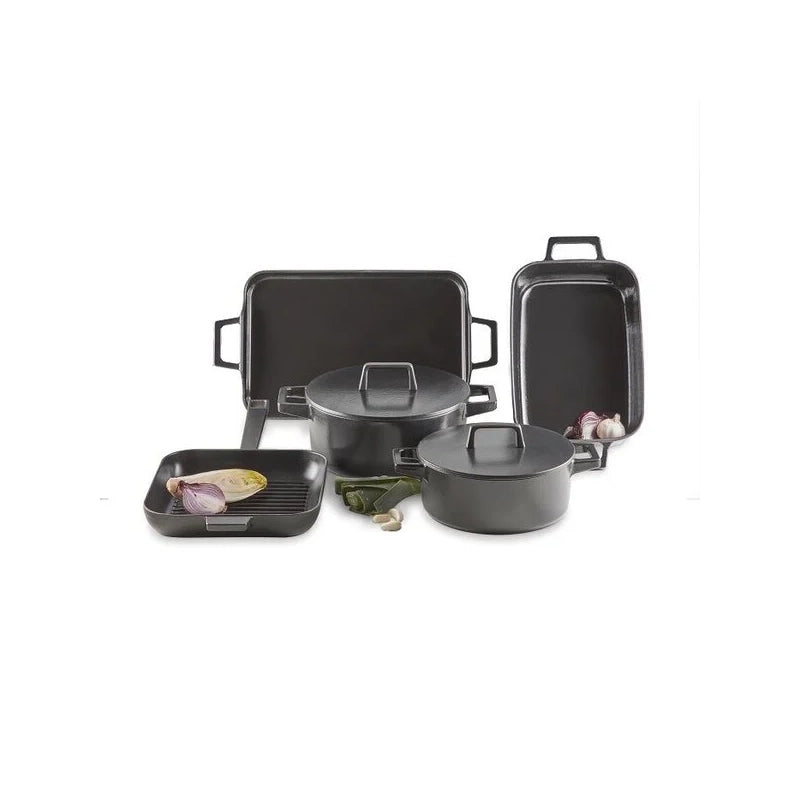Habonne Baron Braadpan Met Deksel Zwart