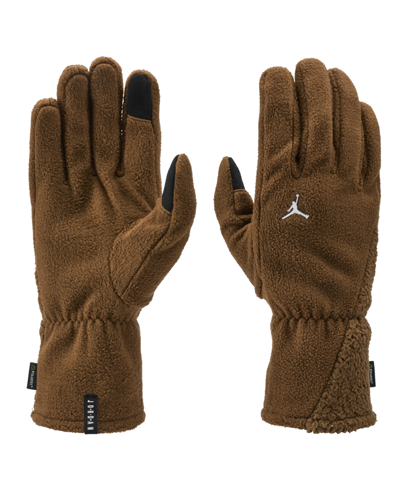 Jordan LG Fleece Handschuhe Braun Weiss F217