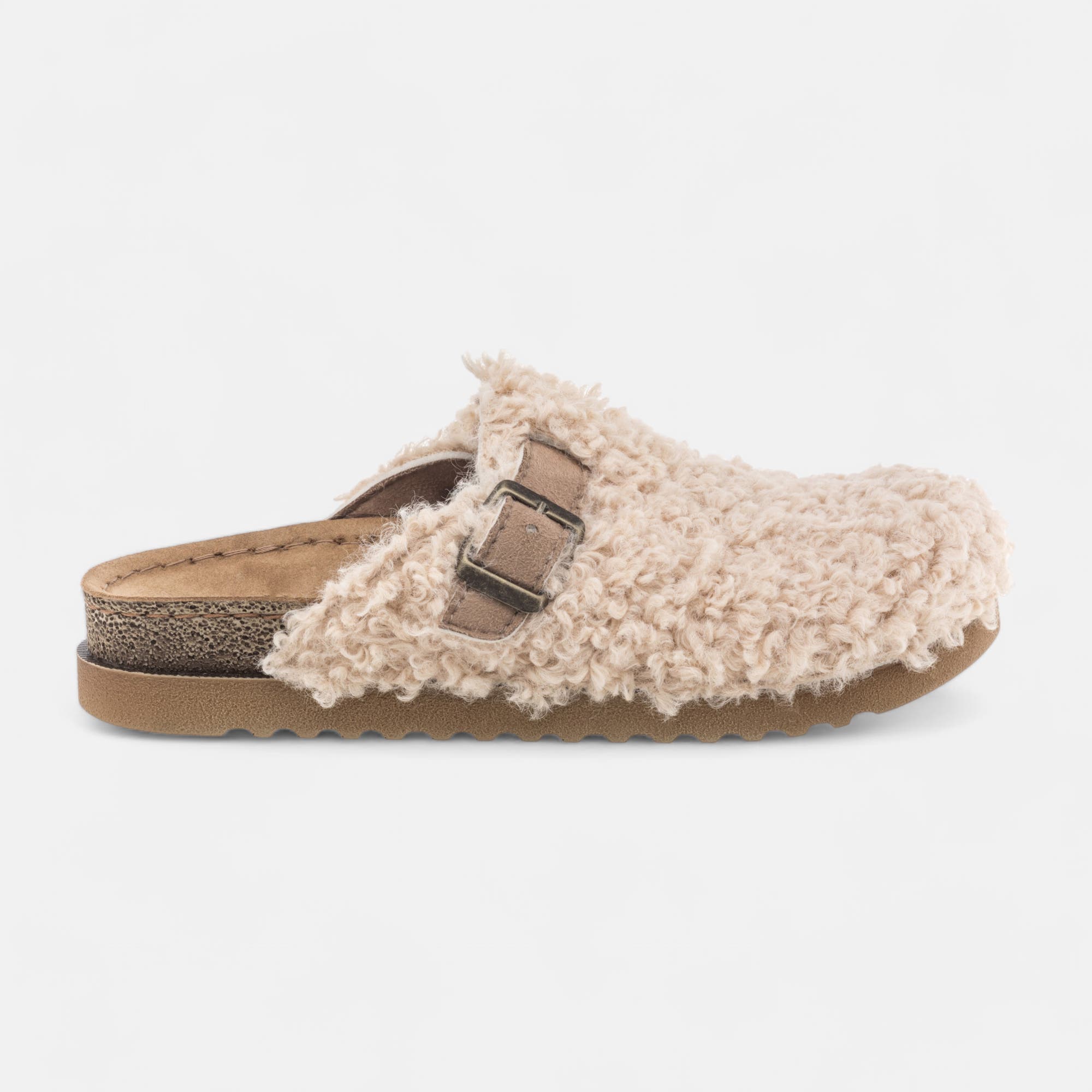 Pantoufles mules Femme beige