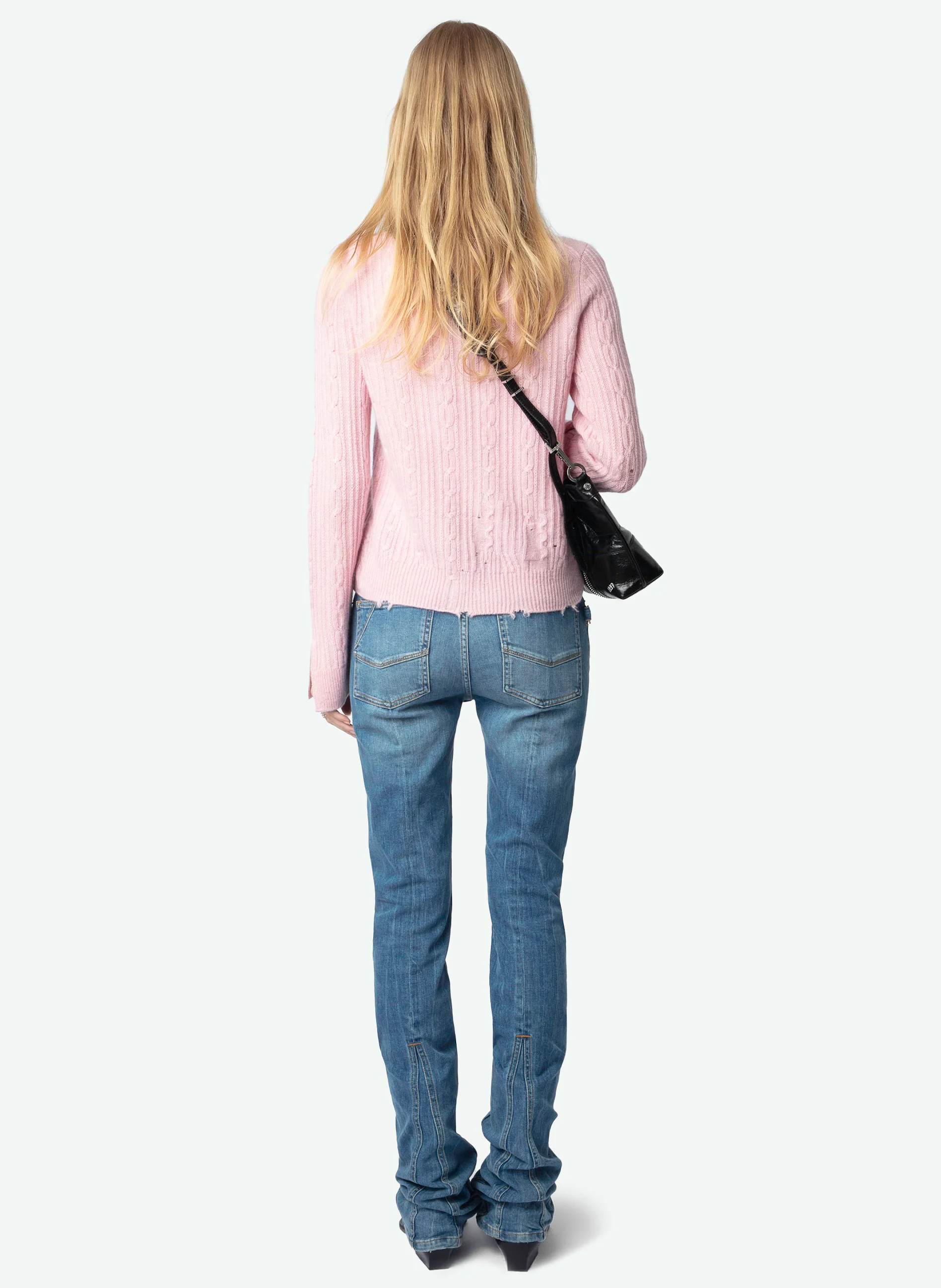JONASSON - Pull ajouré en cachemire | Rose