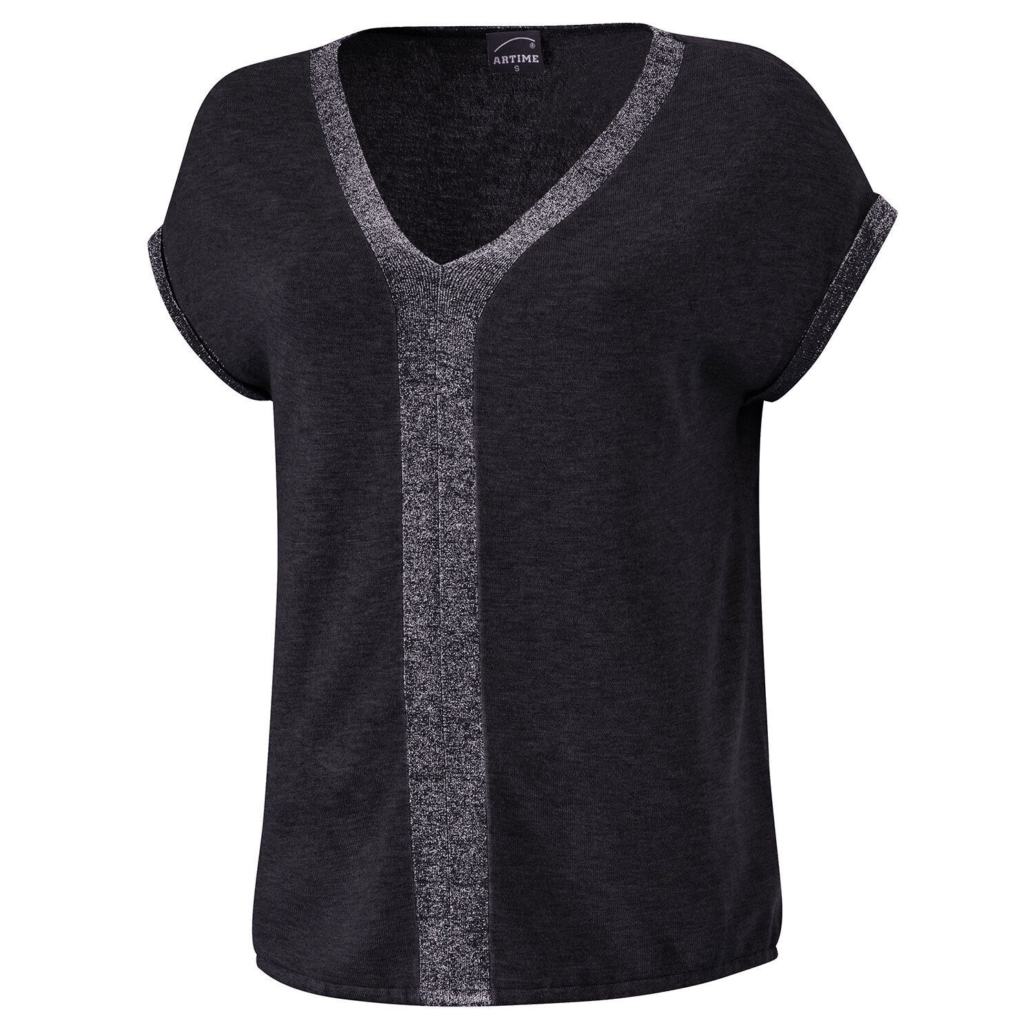 Kurzarm Strick-Shirt