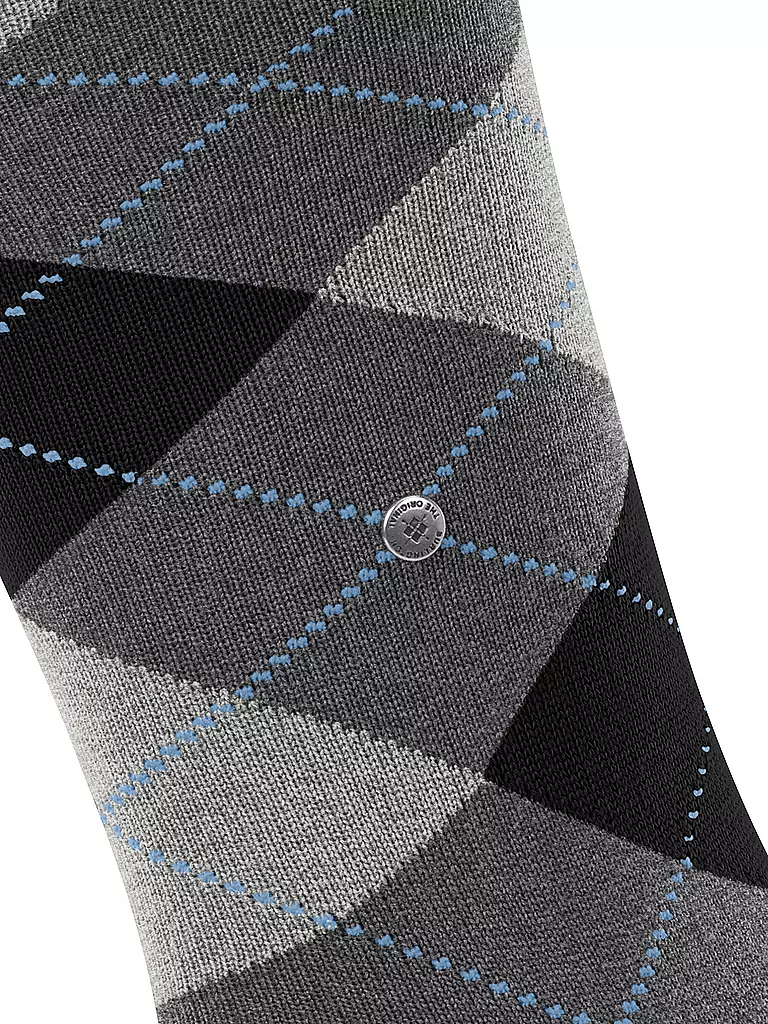 BURLINGTON Herren Kniestrümpfe EDINBURGH 40-46 asphalt mel grau