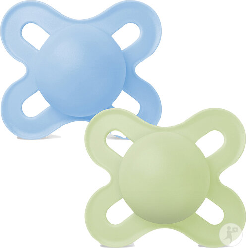 Mam Baby Sucette Original Silicone 0-6 Mois Plain Bleu 2 Pièces