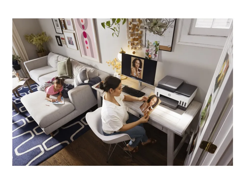HP Smart Tank 7305 All-in-One - Multifunktionsprinter - farve - blækprinter - kan genopfyldes - Letter A (216 x 279 mm)/A4 (210 x 297 mm) (original) - A4/Legal (medie) - op til 13 spm (kopiering) - op til 15 spm (udskriver) - 250 ark - USB 2.0, LAN,