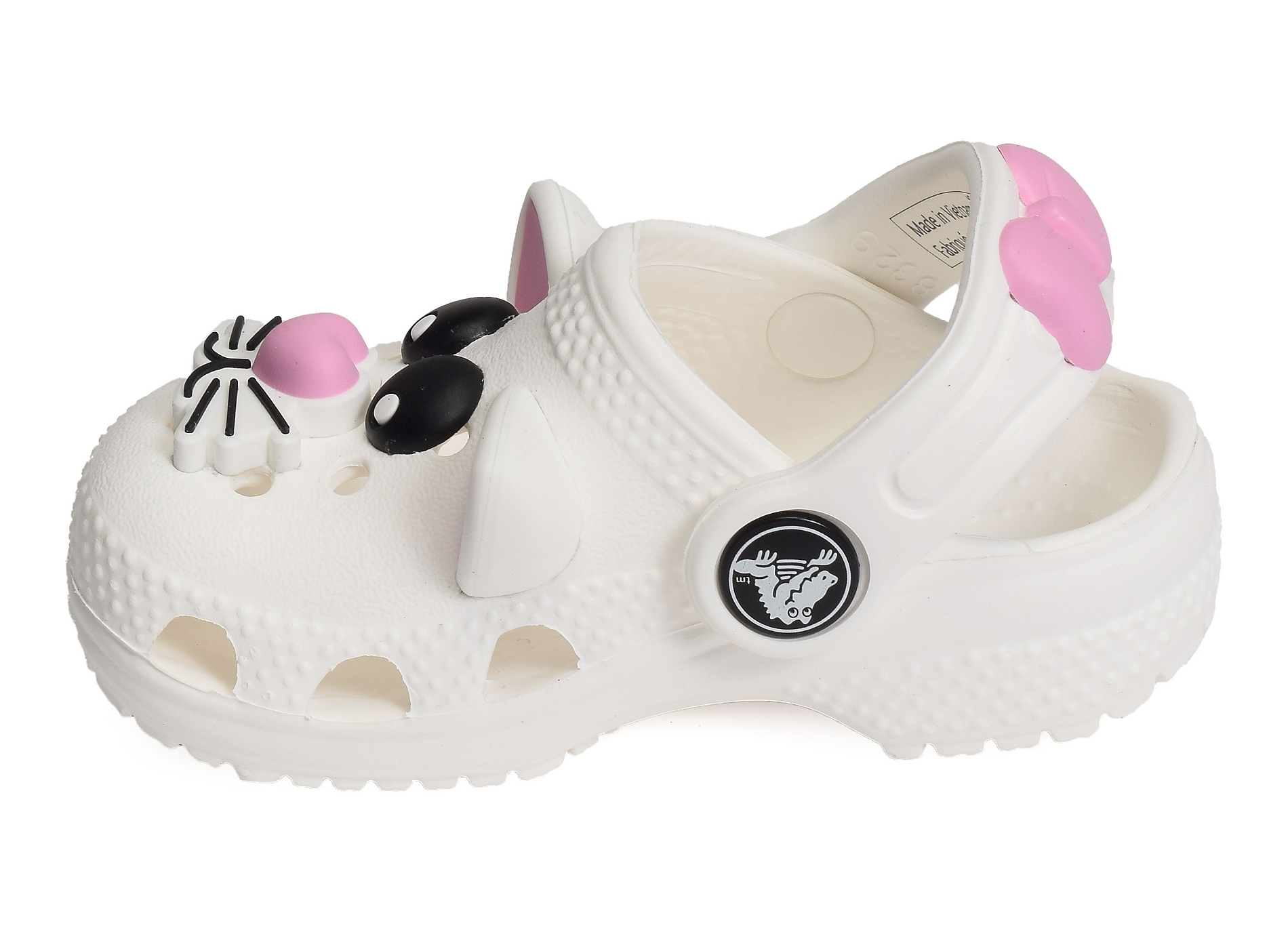 Classic iam cat clog blanc rose