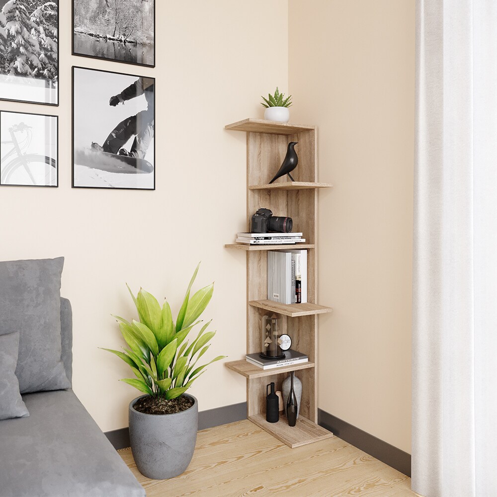 Vicco Bücherregal Standregal Eckregal Tera SON 6 Etagen Wandregal Nischenregal
