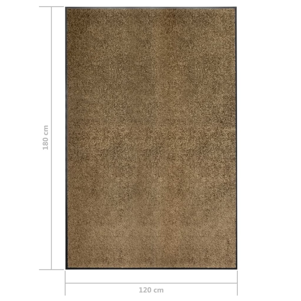 Paillasson lavable marron 120x180 cm