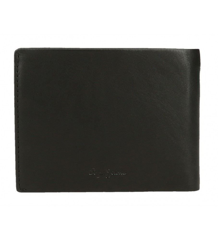 Carteira Pepe Jeans Marshal em couro preto